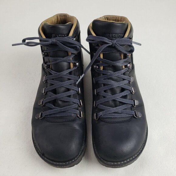 Birkenstock Jackson Leather Boot Womens 6-6.5 EU 37 N Black Ankle Hiking Lace Up - Picture 4 of 14